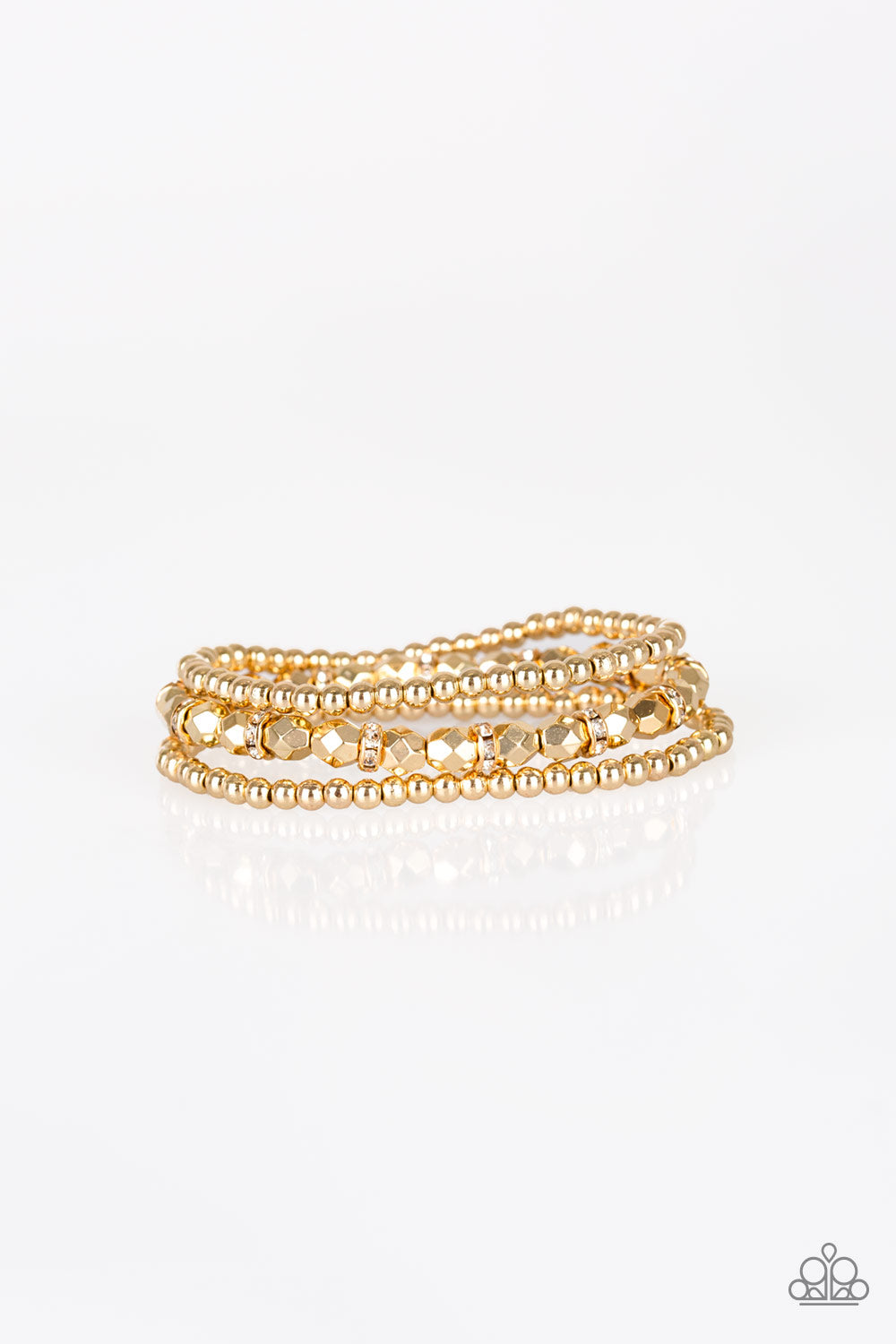 Let There BEAM Light Gold Paparazzi Bracelet Cashmere Pink Jewels - Cashmere Pink Jewels & Accessories, Cashmere Pink Jewels & Accessories - Paparazzi