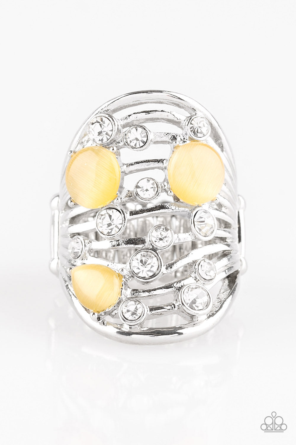 Clear The SWAY! Yellow Paparazzi Ring Cashmere Pink Jewels