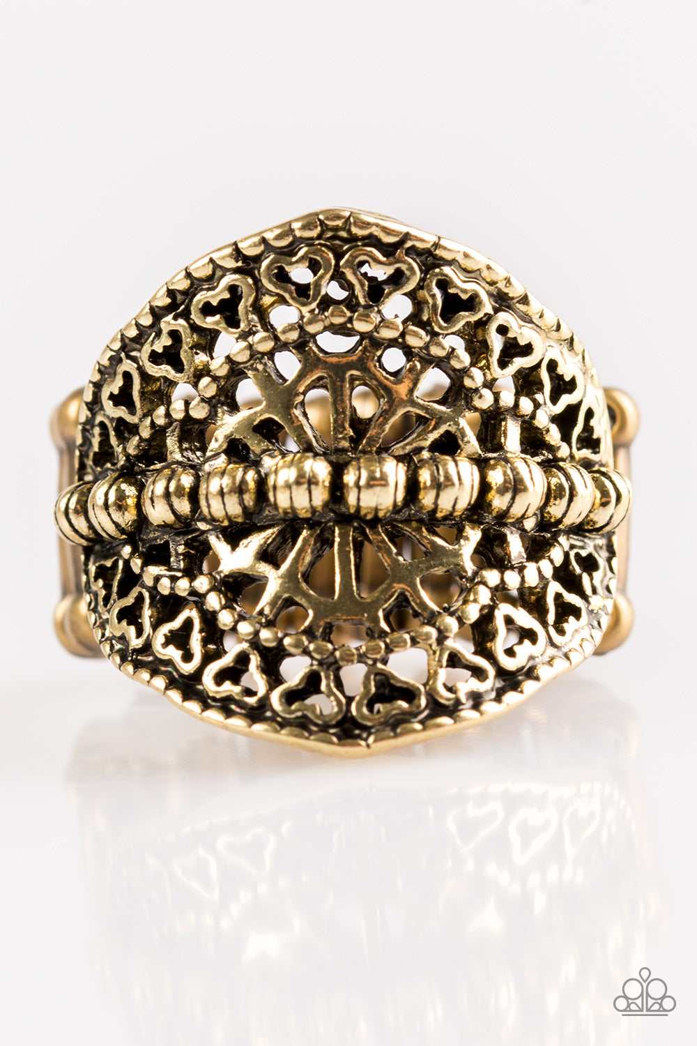 Travel Treasure Brass Paparazzi Ring Cashmere Pink Jewels