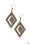 Dusky Dunes Brass Paparazzi Earrings Cashmere Pink Jewels