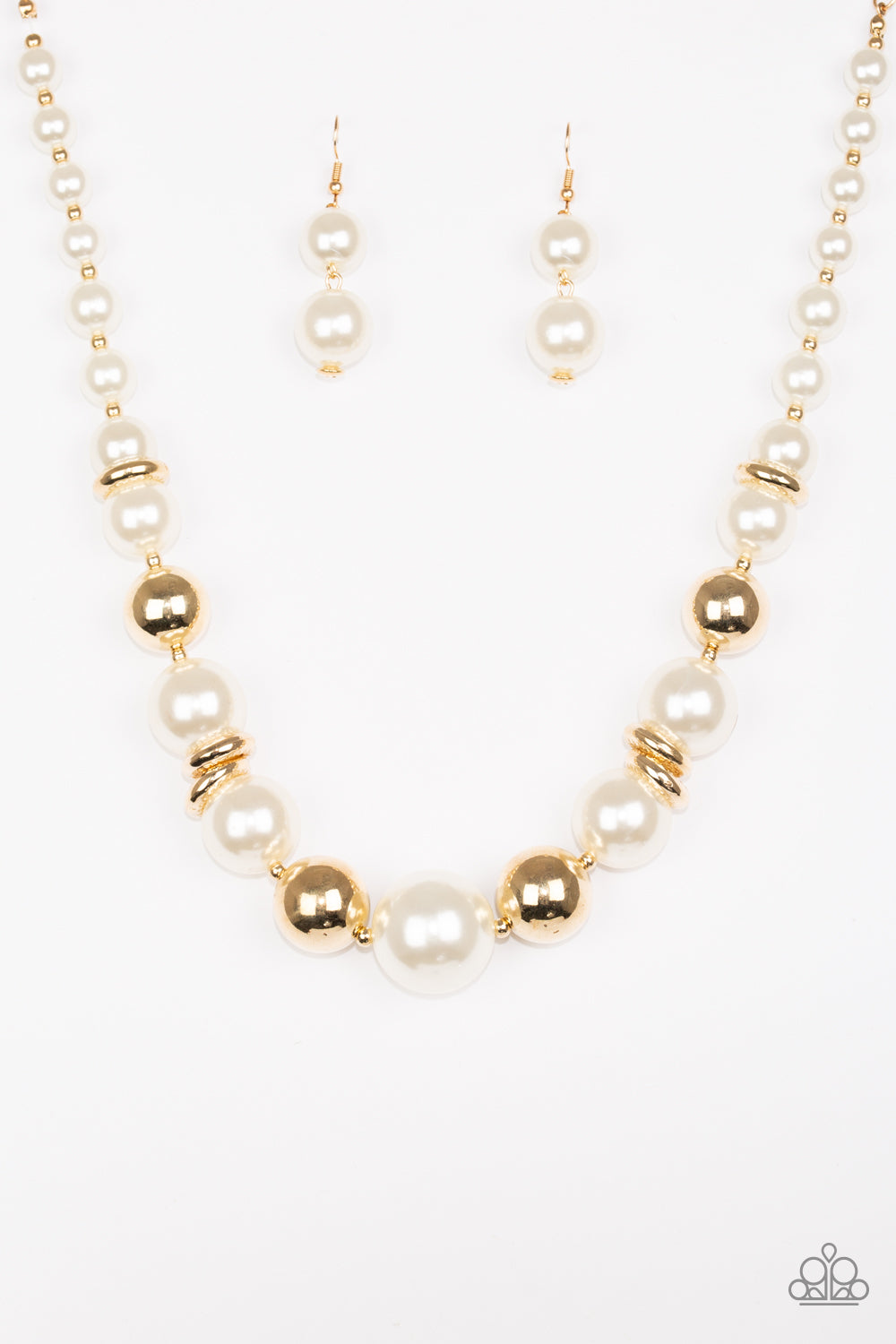 New York Nightlife Gold Paparazzi Necklace Cashmere Pink Jewels