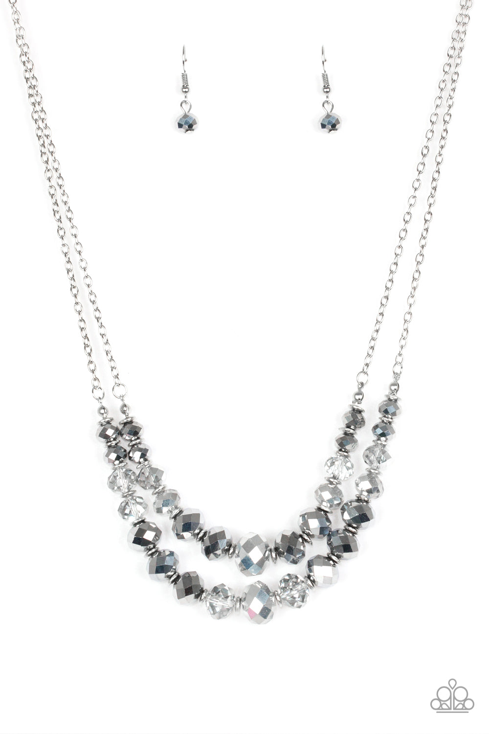 Strikingly Spellbinding Silver Paparazzi Necklace Cashmere Pink Jewels