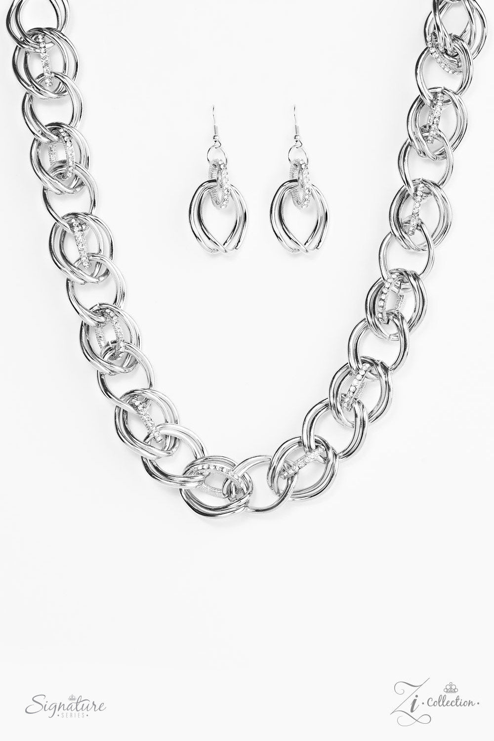 The Michelle  Zi Collection Silver Paparazzi Necklace Cashmere Pink Jewels - Cashmere Pink Jewels & Accessories, Cashmere Pink Jewels & Accessories - Paparazzi