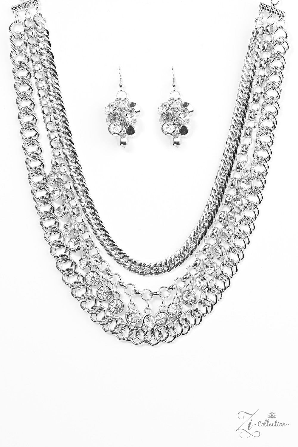 Powerhouse Zi Collection Silver Paparazzi Necklace Cashmere Pink Jewels - Cashmere Pink Jewels & Accessories, Cashmere Pink Jewels & Accessories - Paparazzi