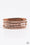 Rhinestone Rock Star Copper Paparazzi Bracelet Cashmere Pink Jewels