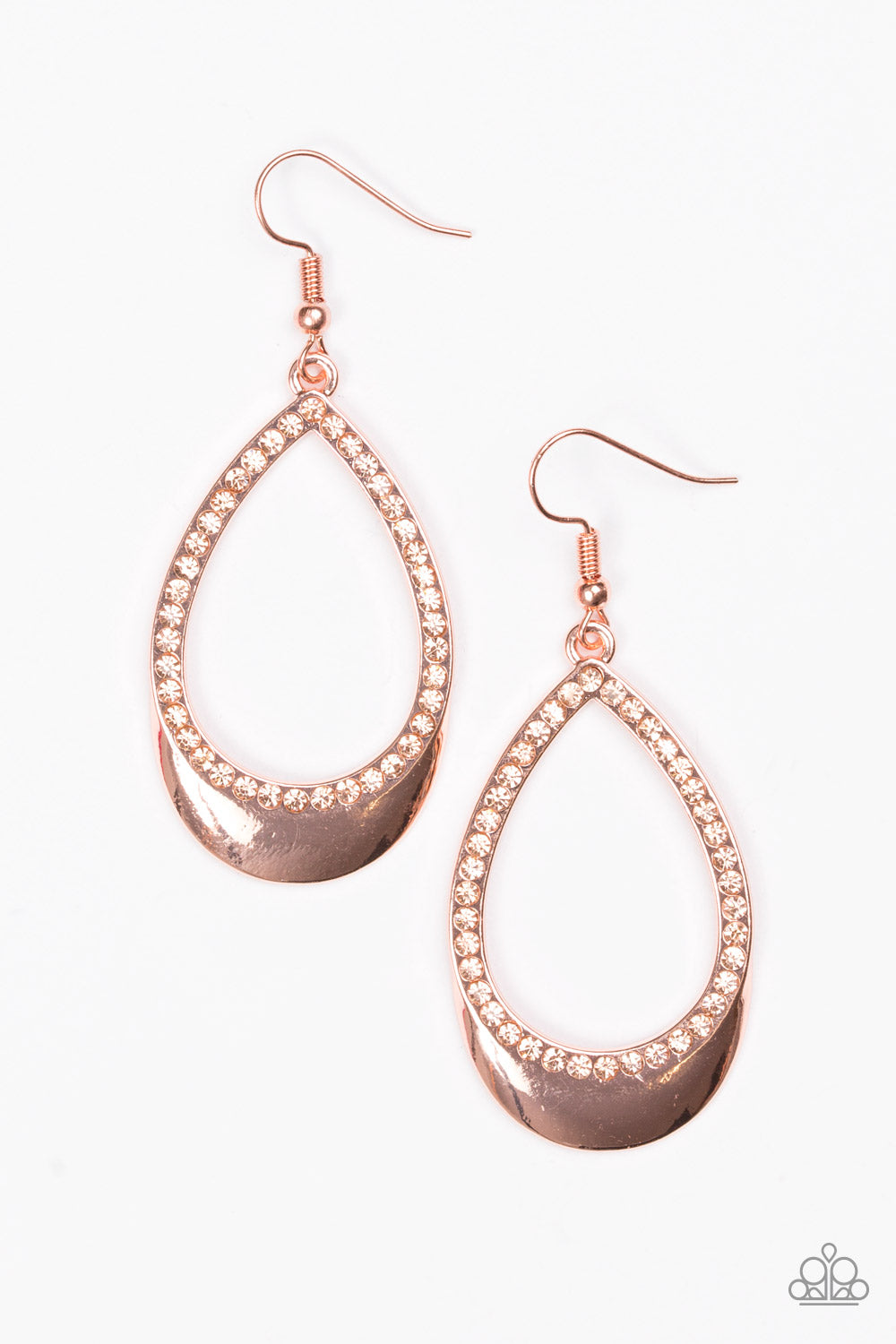 Make It REIGN Copper Paparazzi Earring Cashmere Pink Jewels