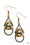 On The Edge Of Your Seat Brass Paparazzi Earring Cashmere Pink Jewels