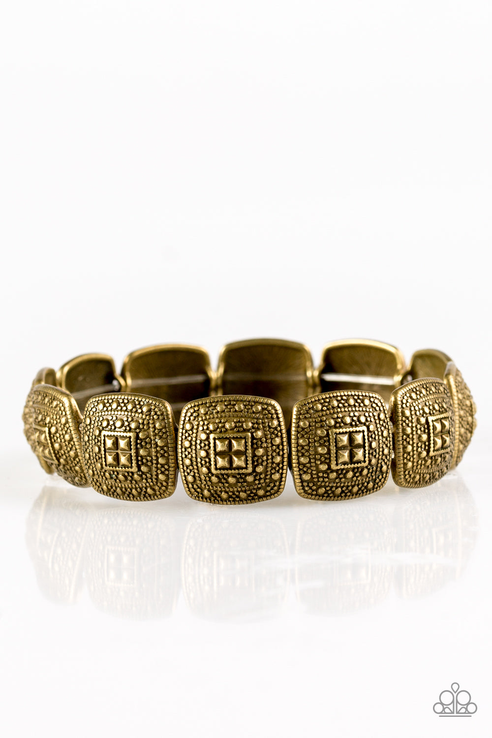 Radiantly Riviera Brass Paparazzi Bracelets Cashmere Pink Jewels