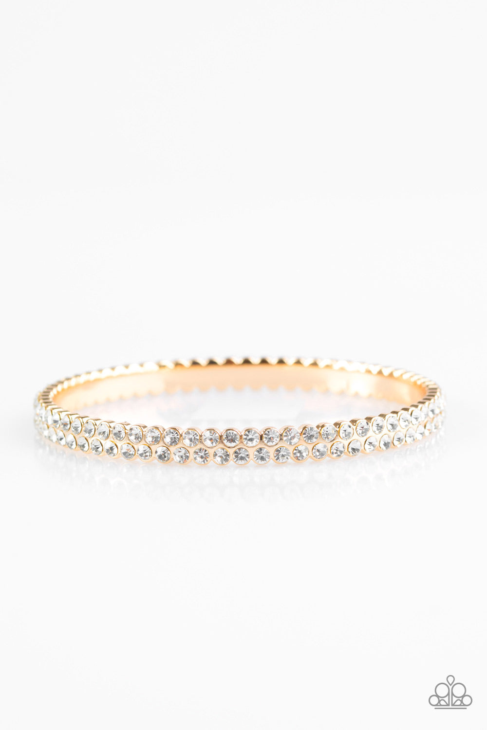 Decked Out In Diamonds Gold Paparazzi Bracelet Cashmere Pink Jewels