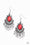 Onward and Westward Red Paparazzi Earring Cashmere Pink Jewels