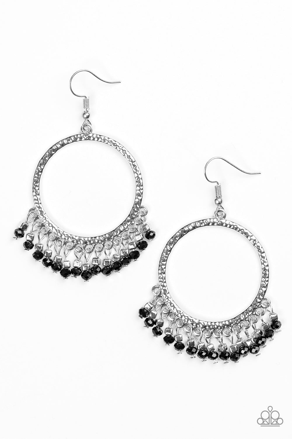 Tambourine Tango Black Paparazzi Earrings Cashmere Pink Jewels - Cashmere Pink Jewels & Accessories, Cashmere Pink Jewels & Accessories - Paparazzi