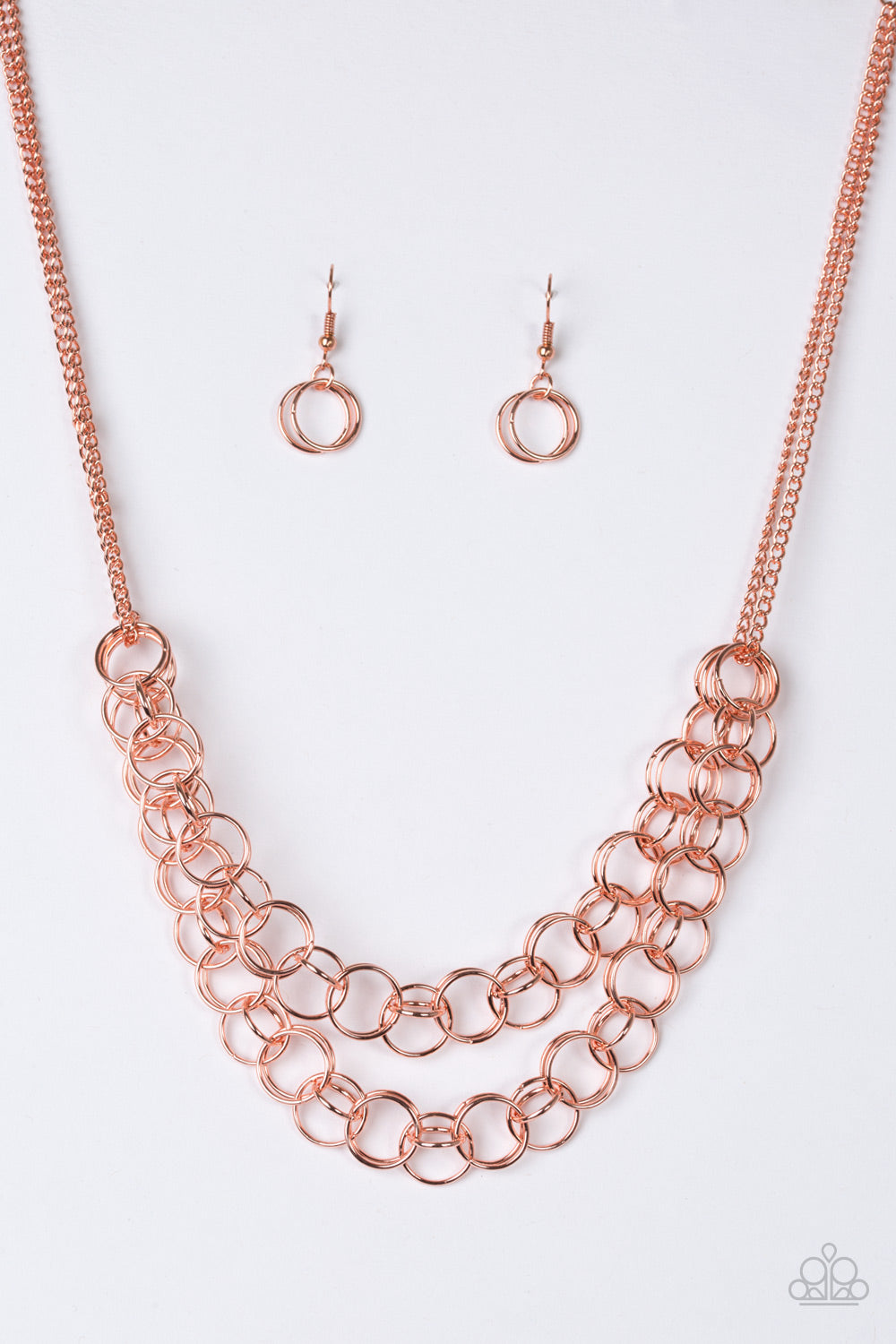 Circus Tent Tango Copper Paparazzi Necklace Cashmere Pink Jewels