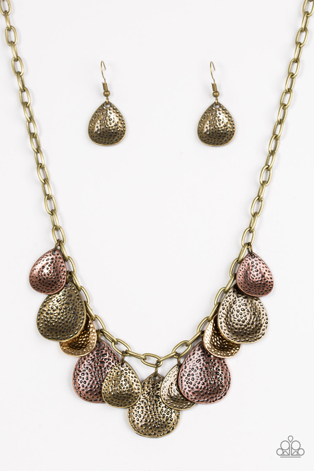 Storm Goddess Brass Paparazzi Necklace Cashmere Pink Jewels