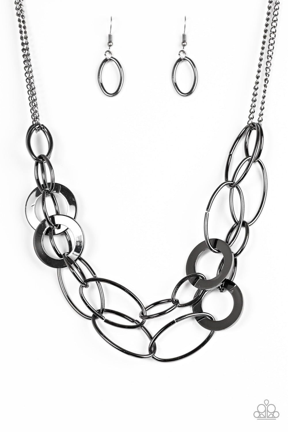 Metallic Maverick Black Paparazzi Necklace Cashmere Pink Jewels