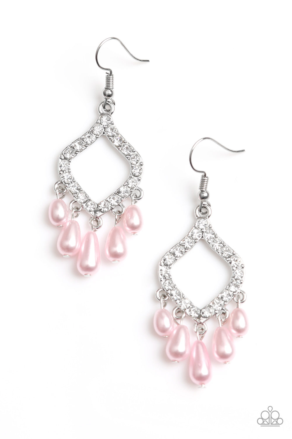 Divinely Diamond Pink Paparazzi Earring Cashmere Pink Jewels