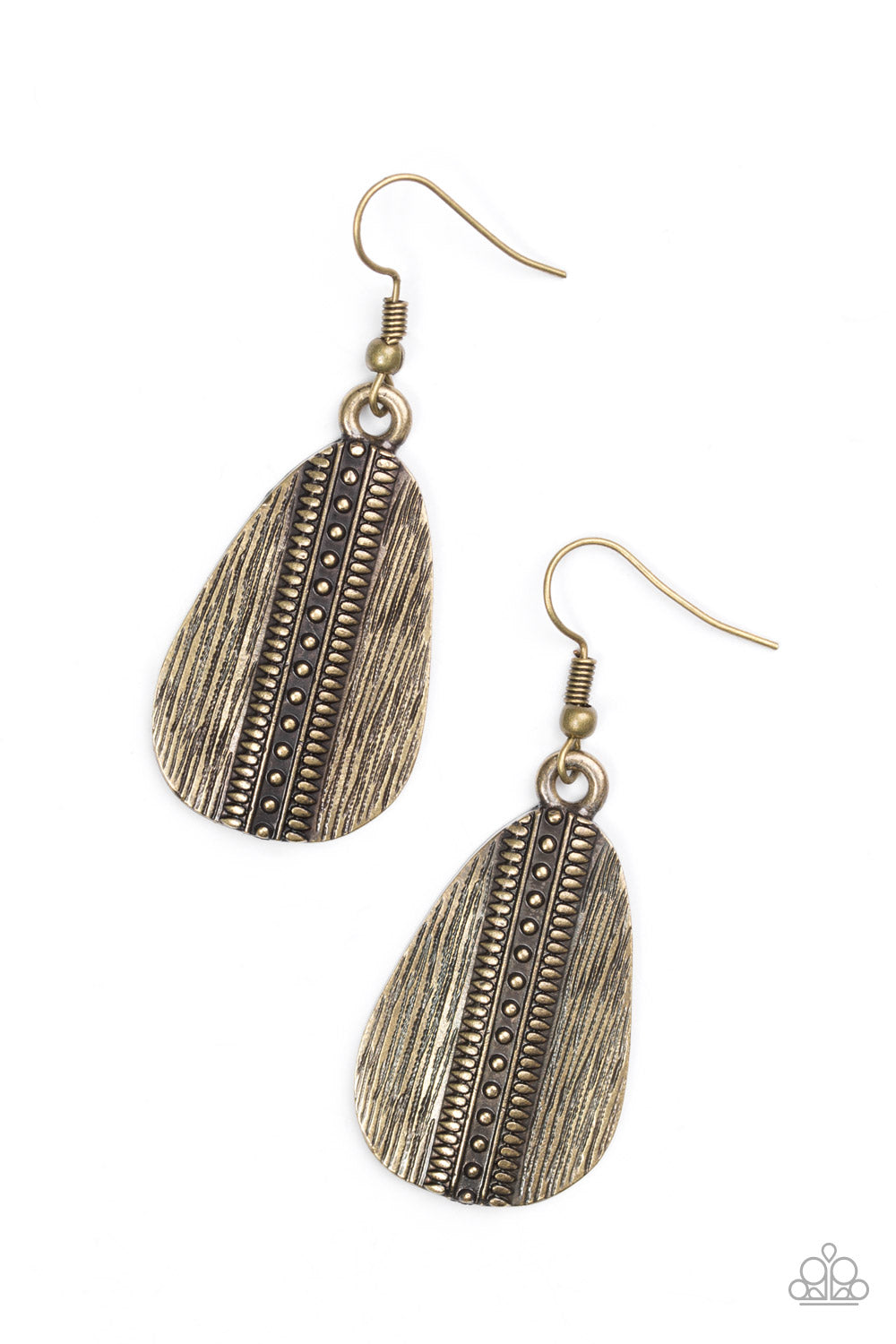 Double The Texture Brass Paparazzi Earring Cashmere Pink Jewels