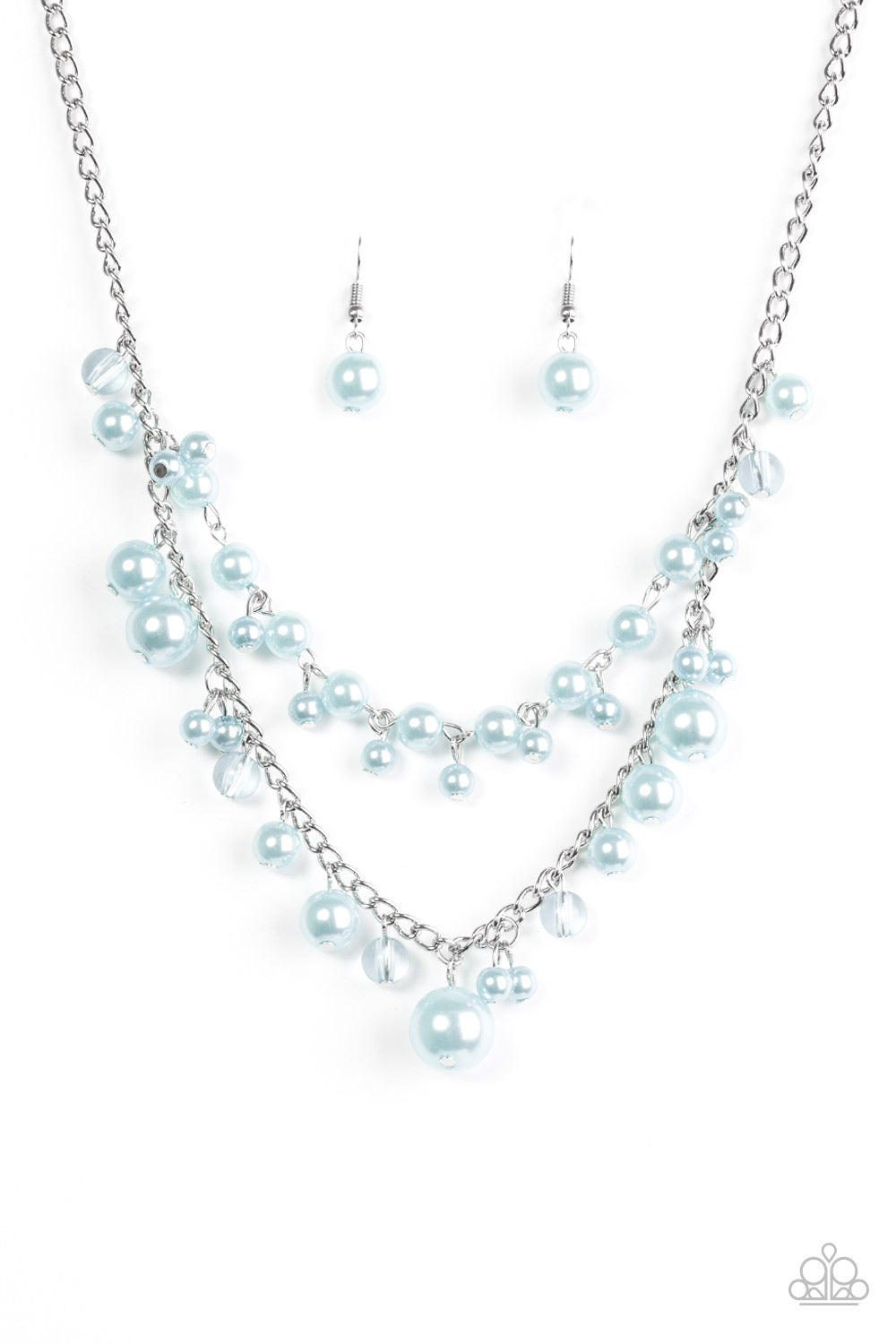 Blissfully Bridesmaid Blue Paparazzi Necklace Cashmere Pink Jewels