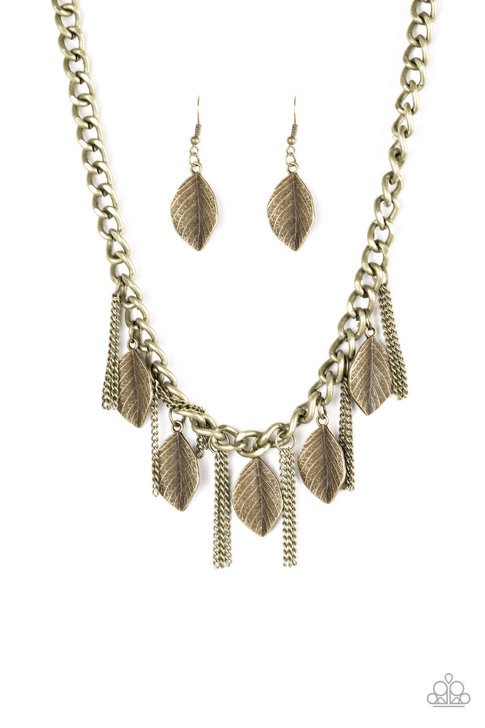 Serenely Sequoia Brass Paparazzi Necklace Cashmere Pink Jewels