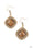 Glam Glow Brass Paparazzi Earrings Cashmere Pink Jewels