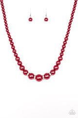 Party Pearls Red Paparazzi Necklace Cashmere Pink Jewels