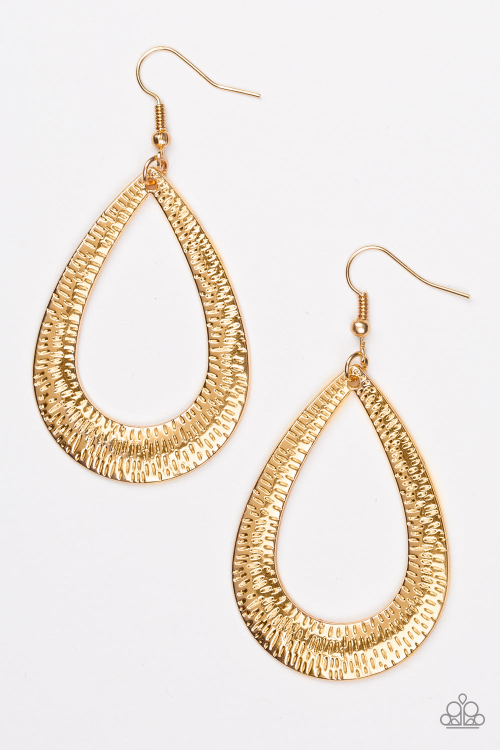 Straight Up Shimmer Gold Paparazzi Earring Cashmere Pink Jewels