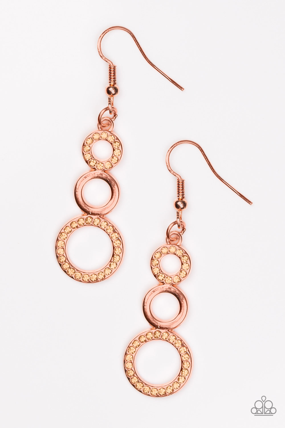 Bubble Bustle Copper Paparazzi Earrings Cashmere Pink Jewels - Cashmere Pink Jewels & Accessories, Cashmere Pink Jewels & Accessories - Paparazzi