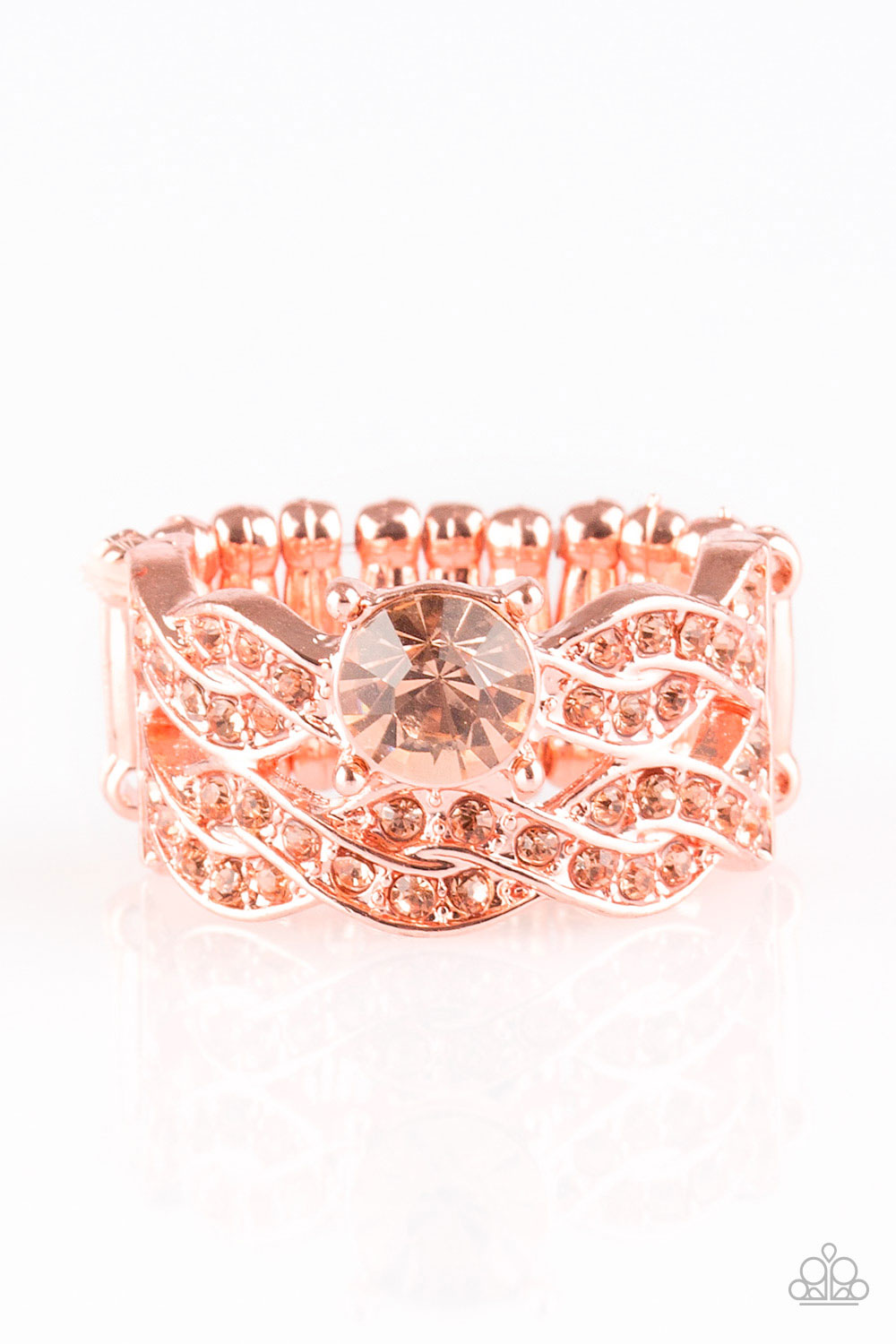 Fairytale Fabulous Copper Paparazzi Ring Cashmere Pink Jewels