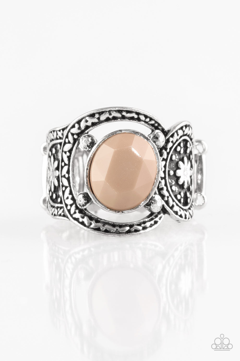 Vacation Vibes Brown Paparazzi Ring Cashmere Pink Jewels