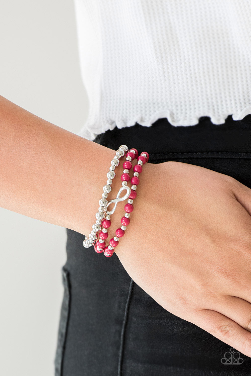 Immeasurably Infinite Pink Paparazzi Bracelets Cashmere Pink Jewels