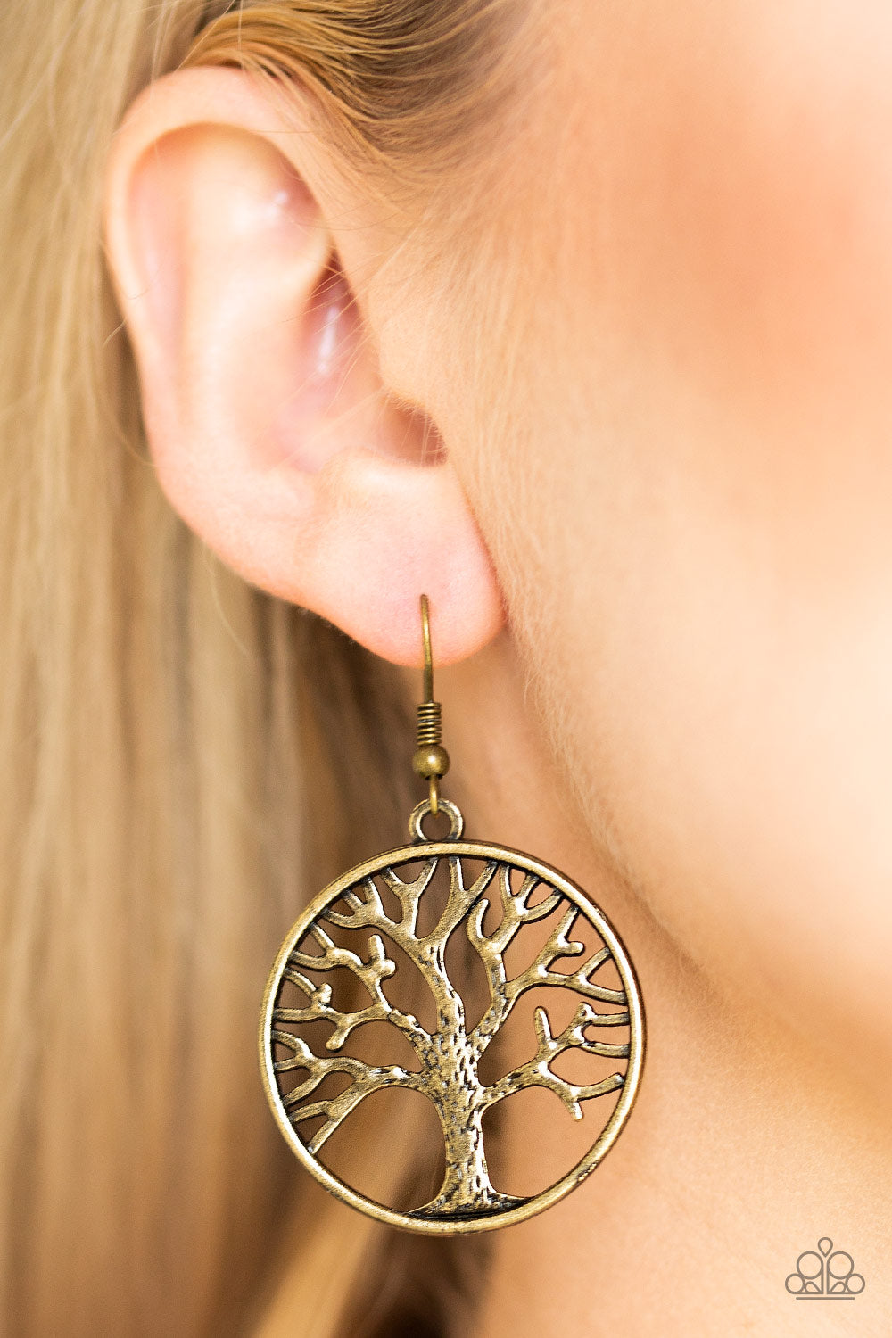 My TREEHOUSE Is Your TREEHOUSE Brass Paparazzi Earrings Cashmere Pink Jewels