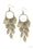 Feather Frenzy Brass Paparazzi Earrings Cashmere Pink Jewels