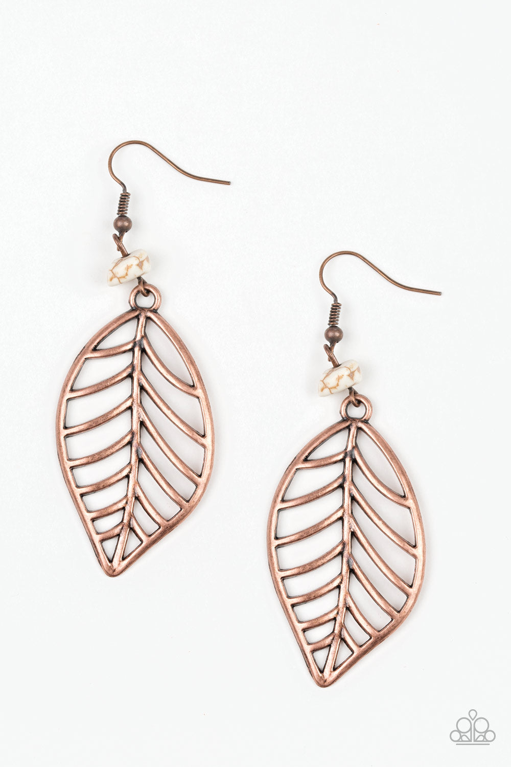 BOUGH Out Copper Paparazzi Earrings Cashmere Pink Jewels - Cashmere Pink Jewels & Accessories, Cashmere Pink Jewels & Accessories - Paparazzi