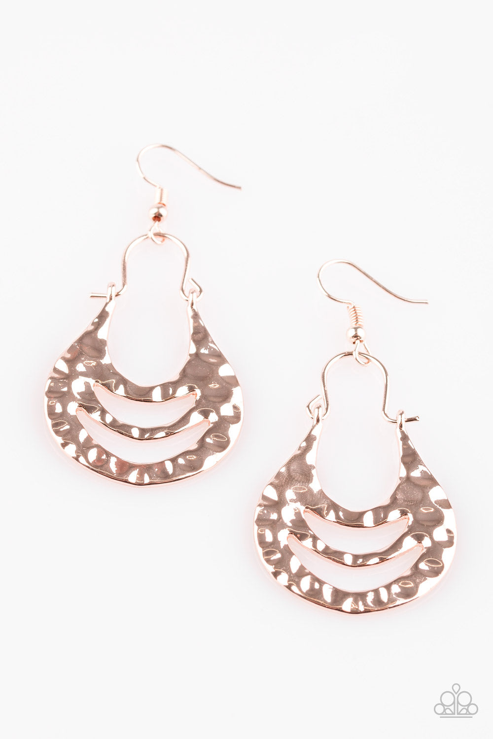 Hang ZEN! Rose Gold Paparazzi Earrings Cashmere Pink Jewels - Cashmere Pink Jewels & Accessories, Cashmere Pink Jewels & Accessories - Paparazzi