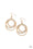 Elegantly Entangled Gold Paparazzi Earrings Cashmere Pink Jewels