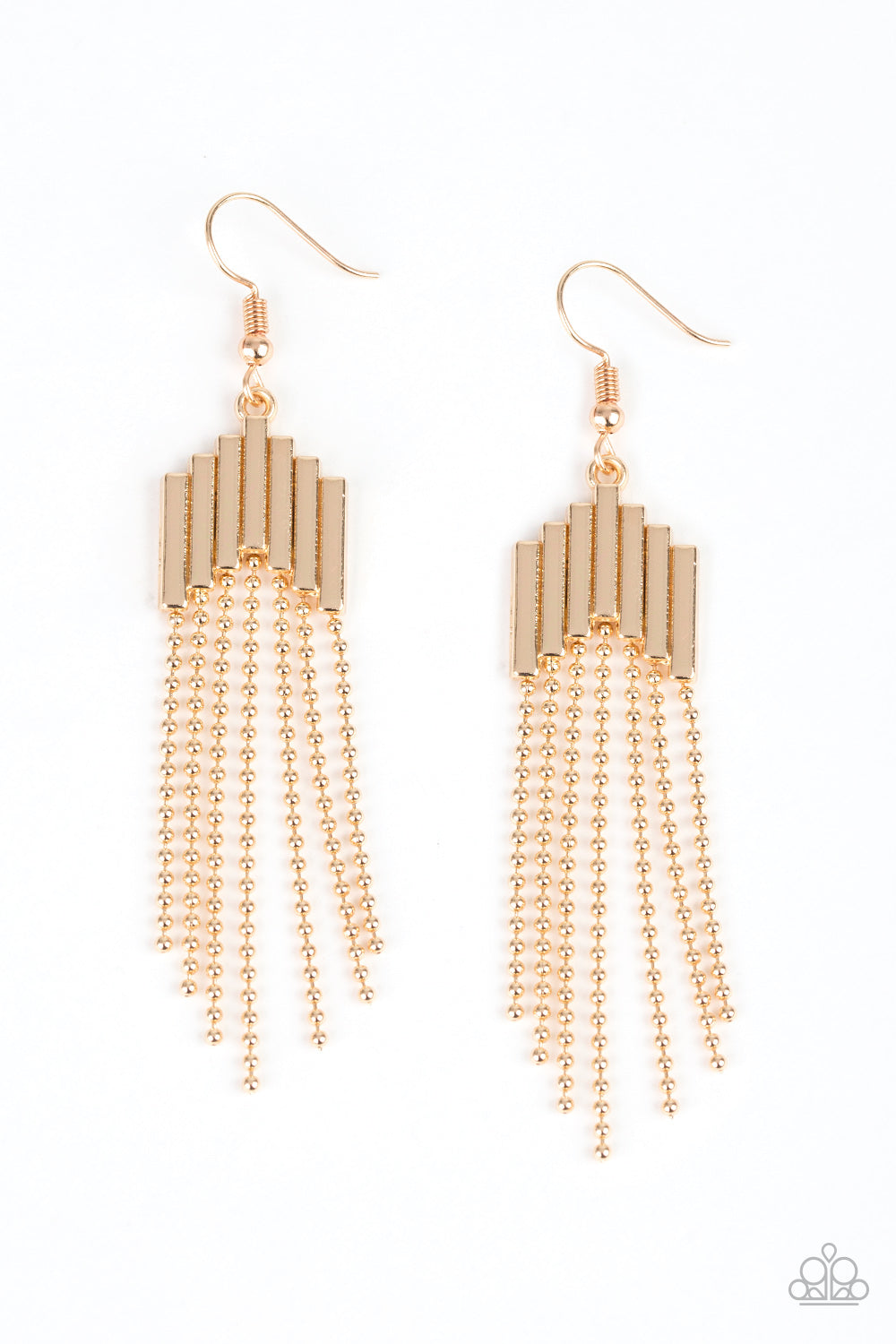 Radically Retro Gold Paparazzi Earring Cashmere Pink Jewels - Cashmere Pink Jewels & Accessories, Cashmere Pink Jewels & Accessories - Paparazzi