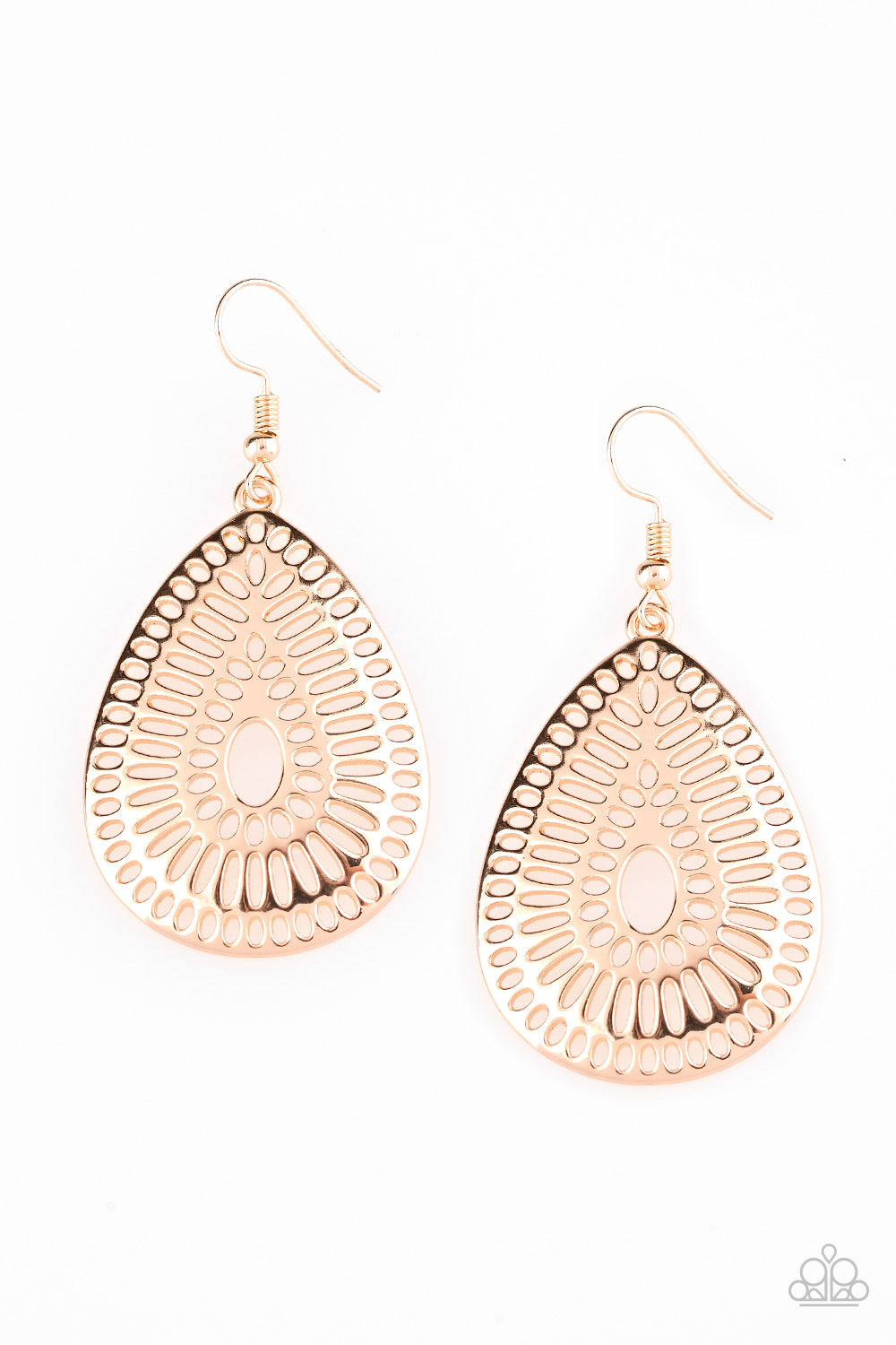 You Look GRATE! Gold Paparazzi Earrings Cashmere Pink Jewels - Cashmere Pink Jewels & Accessories, Cashmere Pink Jewels & Accessories - Paparazzi