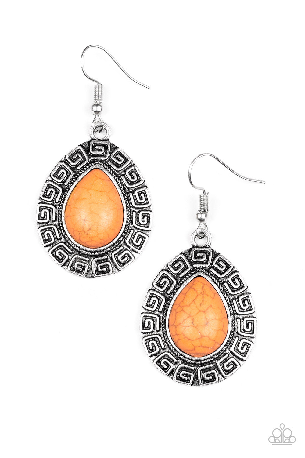 Tribal Tango Orange Paparazzi Earring Cashmere Pink Jewels