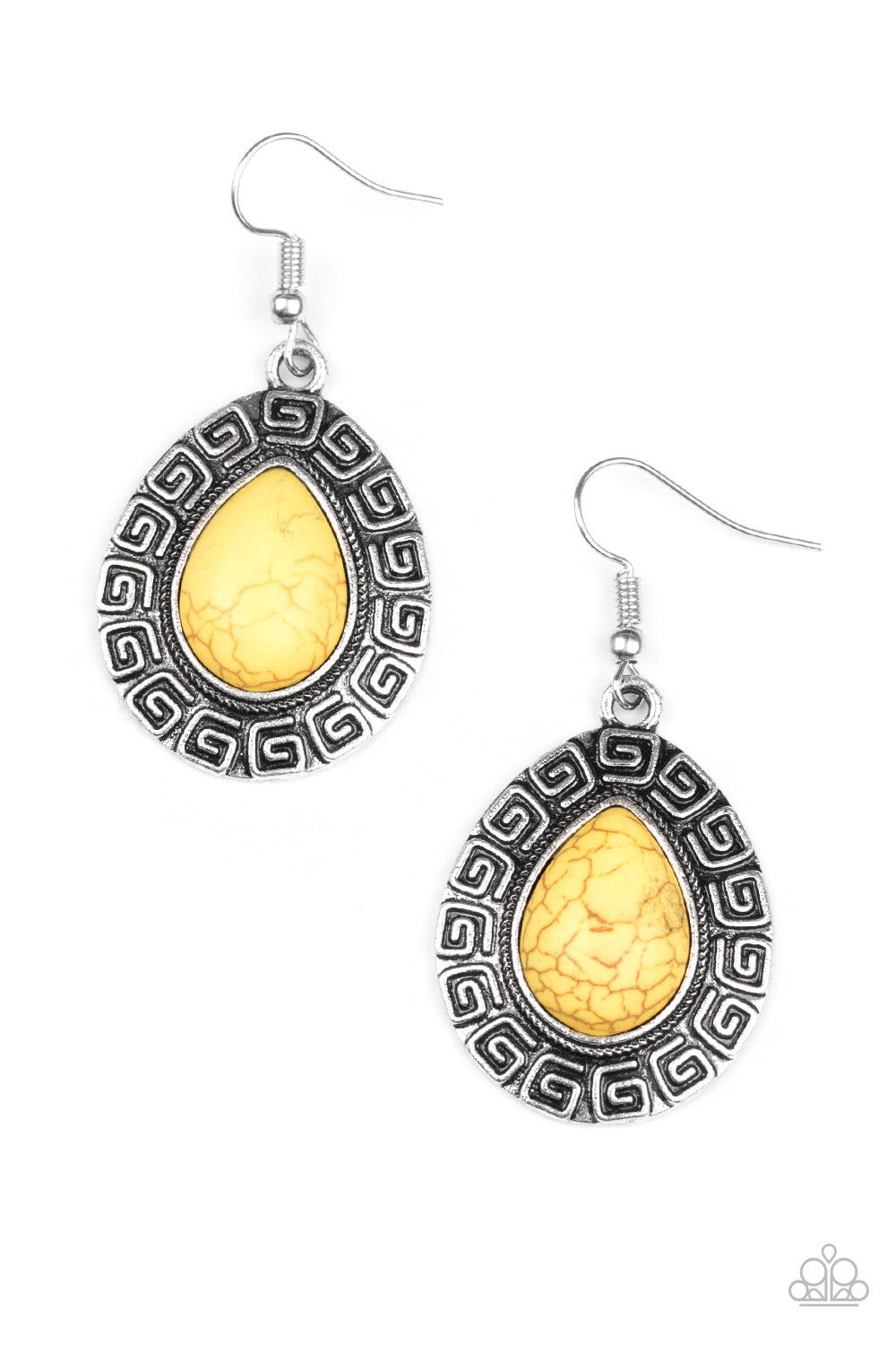 Tribal Tango Yellow Paparazzi Earring Cashmere Pink Jewels