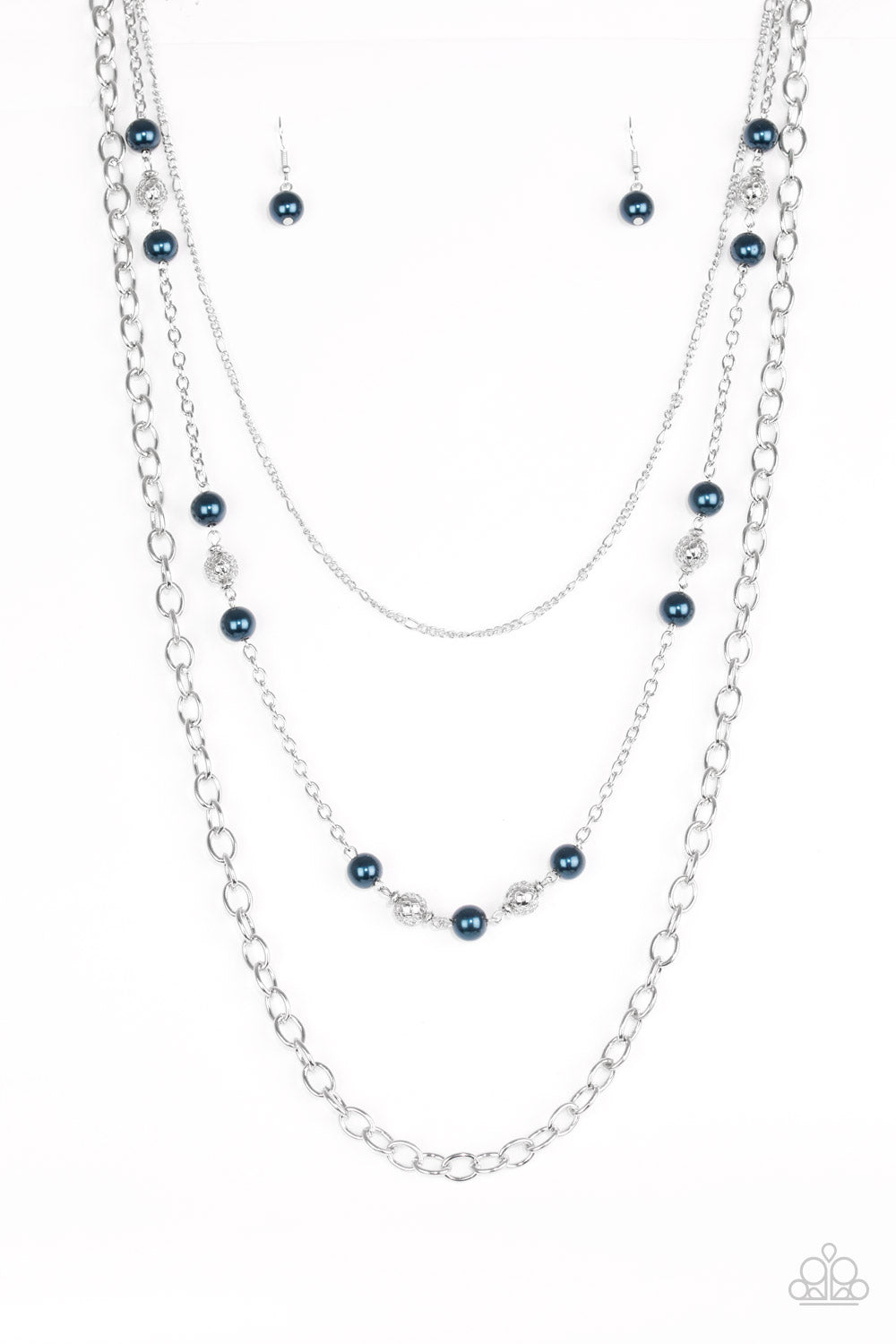 Classical Cadence Blue Paparazzi Necklace Cashmere Pink Jewels