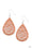 Indie Idol Orange Paparazzi Earrings Cashmere Pink Jewels