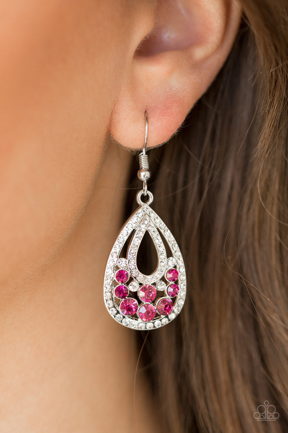 Sparkling Stardom Pink Paparazzi Earrings Cashmere Pink Jewels
