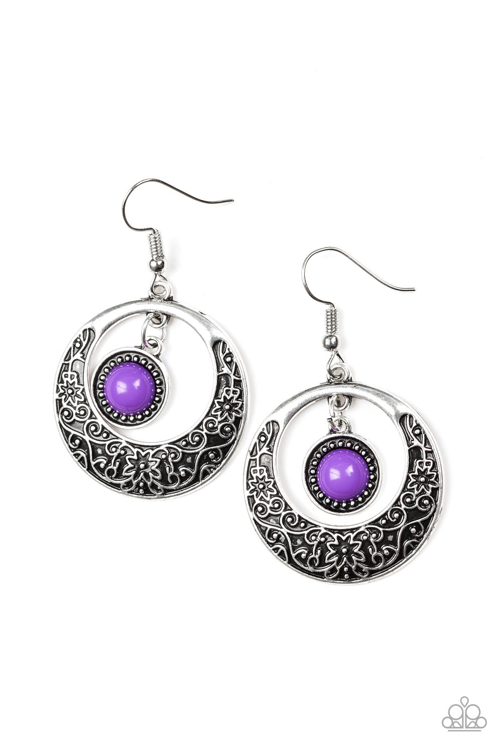 Wandering Waikiki Purple Paparazzi Earrings Cashmere Pink Jewels - Cashmere Pink Jewels & Accessories, Cashmere Pink Jewels & Accessories - Paparazzi