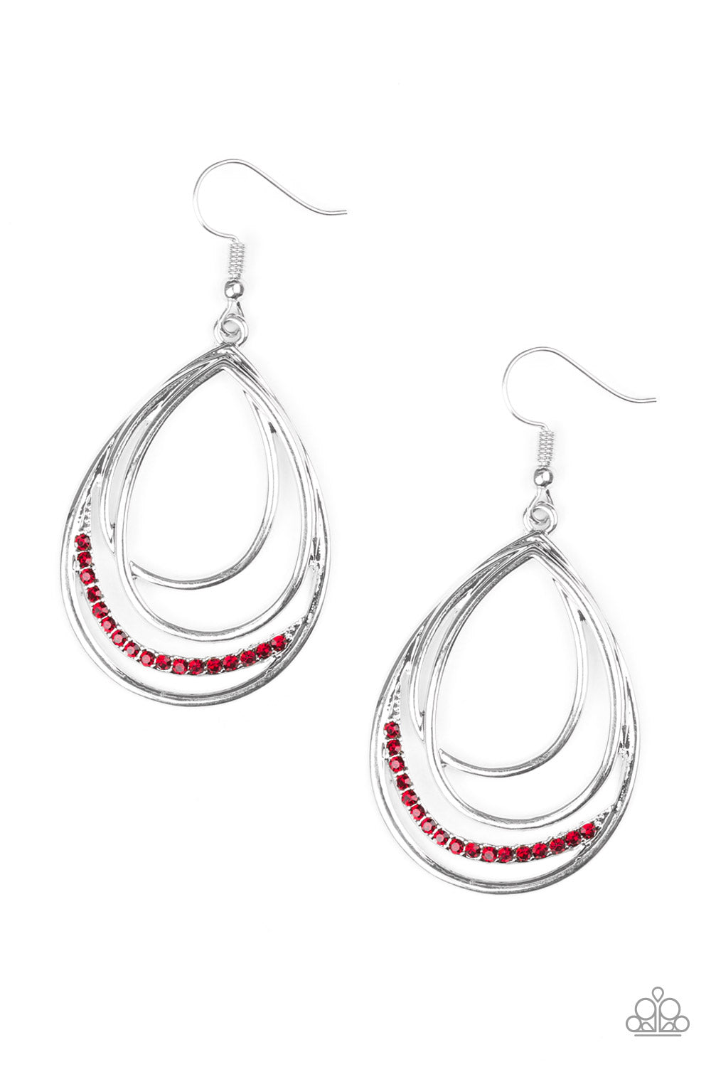Start Each Day With Sparkle Red Paparazzi Earring Cashmere Pink Jewels