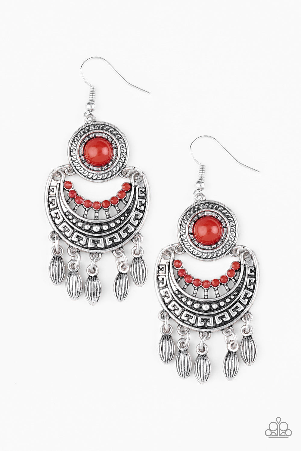 Mantra to Mantra Red Paparazzi Earrings Cashmere Pink Jewels