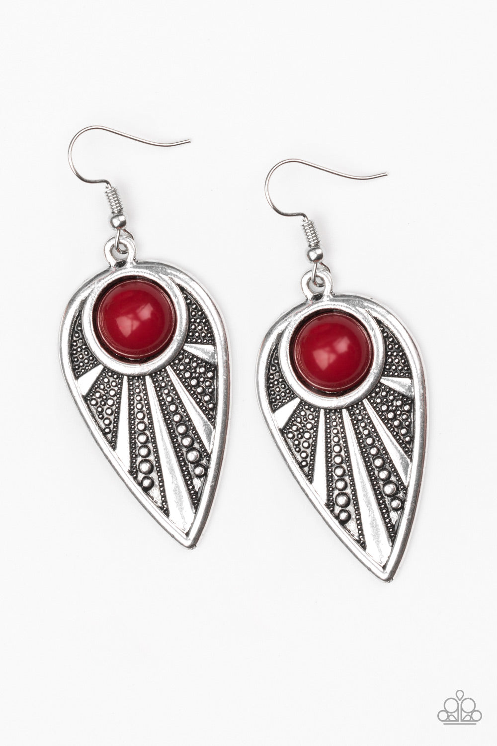 Take A WALKABOUT Red Paparazzi Earring Cashmere Pink Jewels