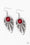 Take A WALKABOUT Red Paparazzi Earring Cashmere Pink Jewels