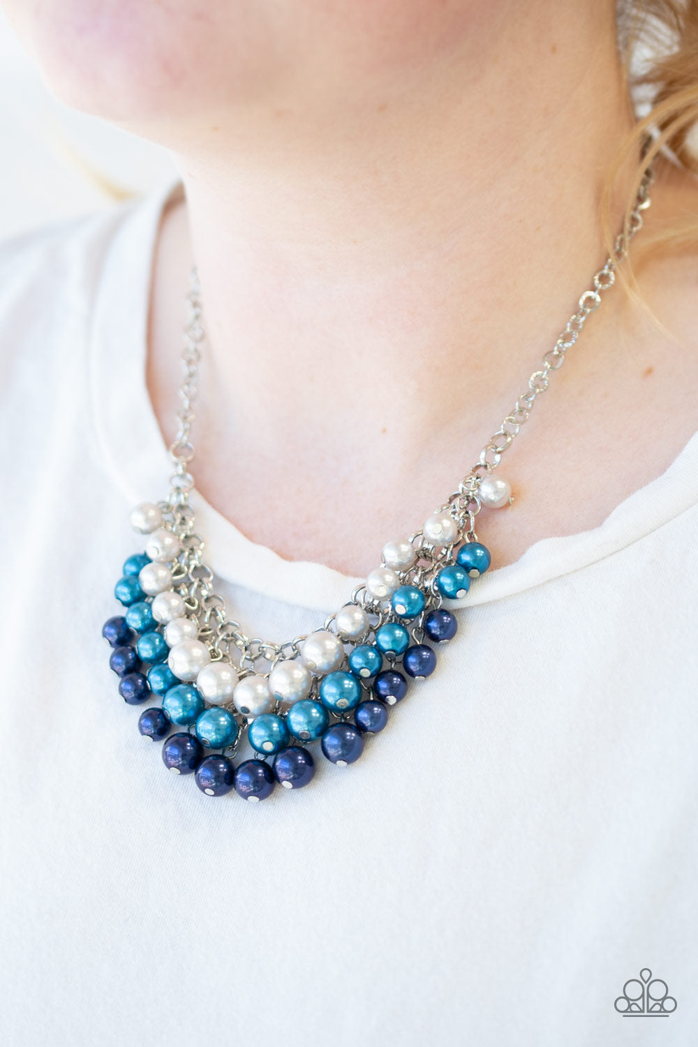 Run For The HEELS! Blue Paparazzi Necklace Cashmere Pink Jewels