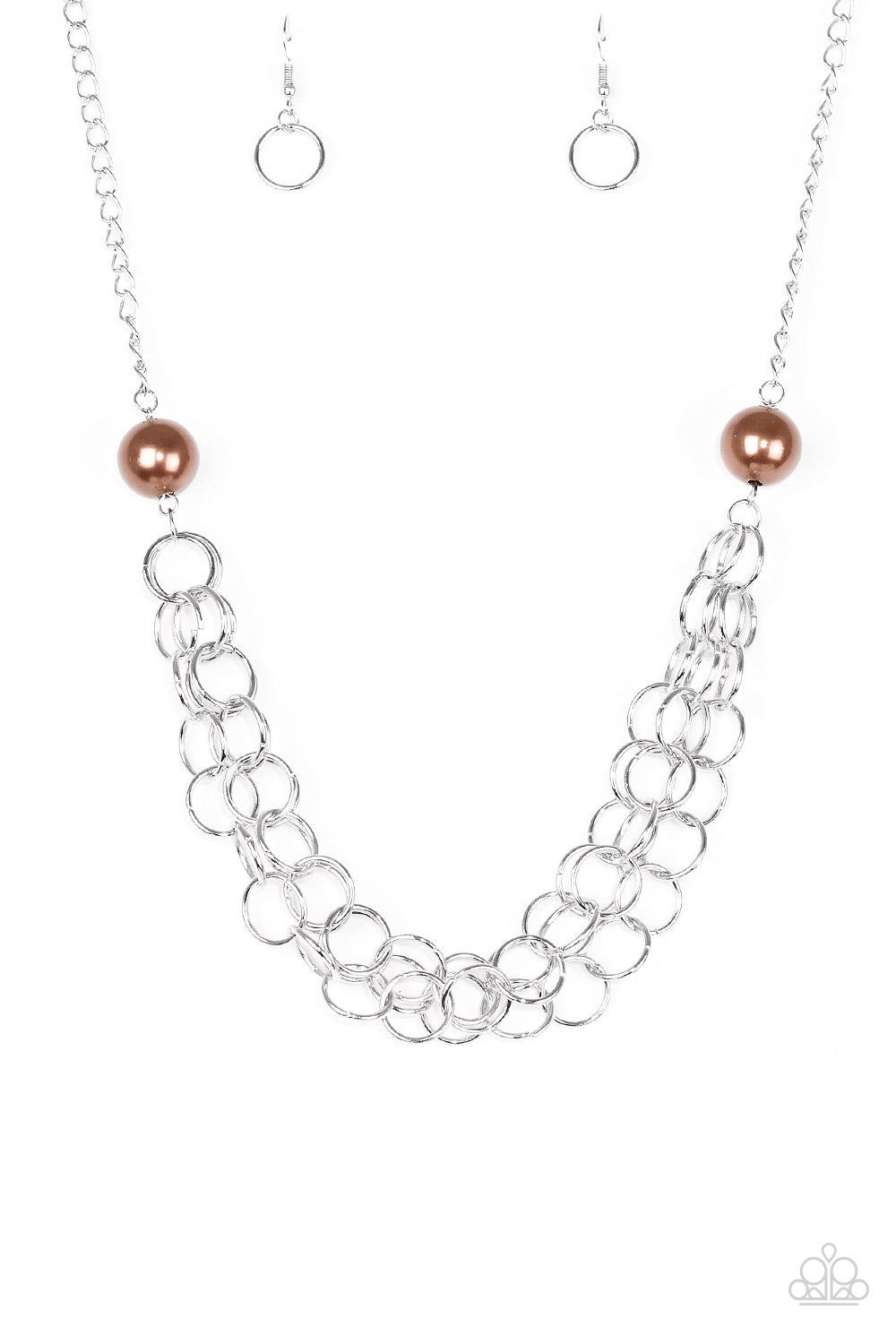 Daring Diva Brown Paparazzi Necklace Cashmere Pink Jewels
