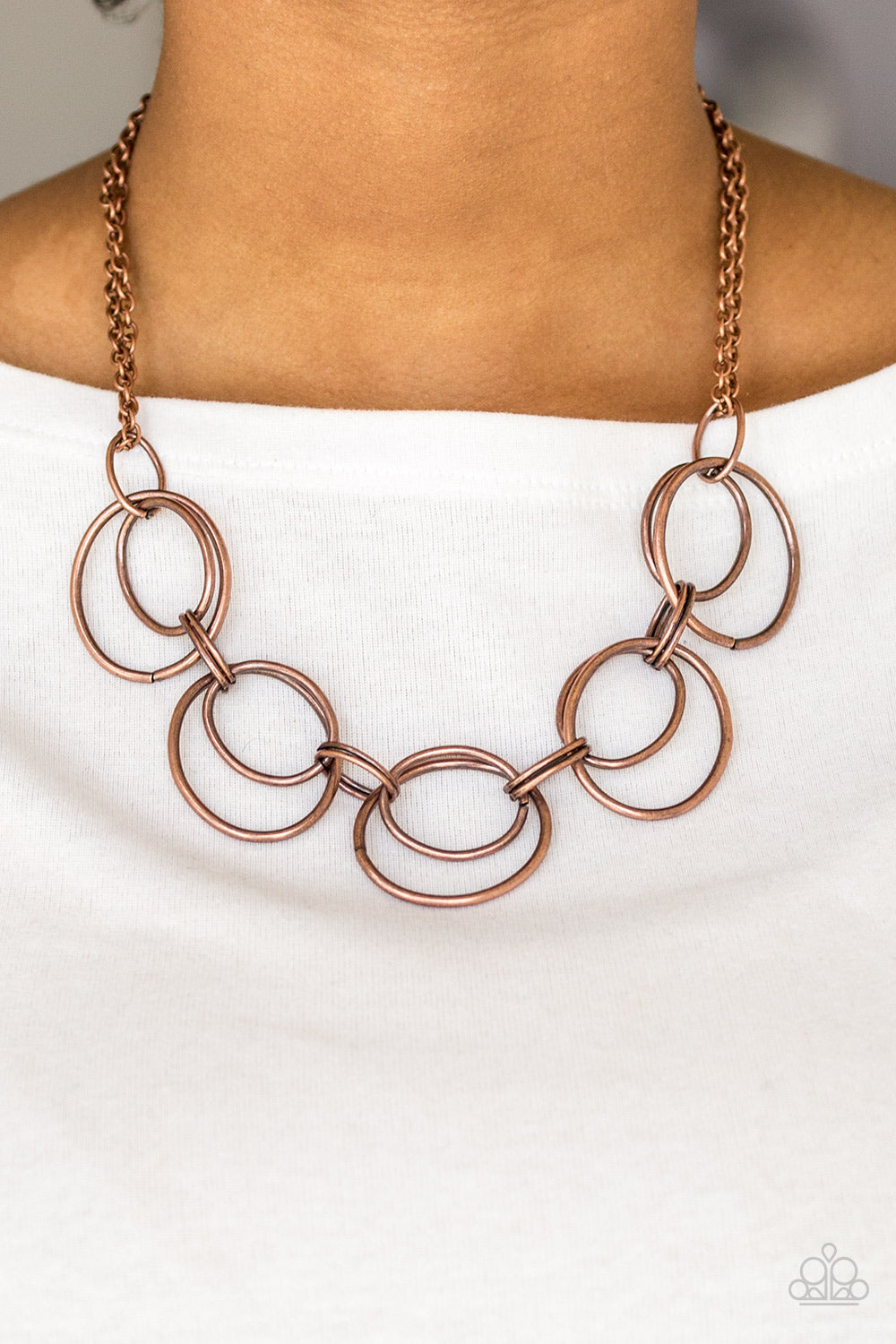 Urban Orbit Copper Paparazzi Necklace Cashmere Pink Jewels