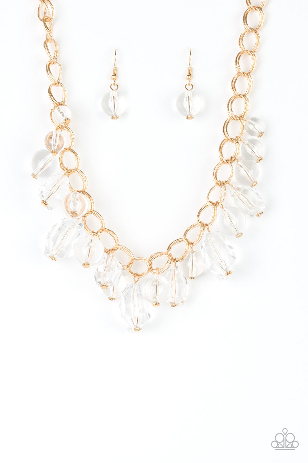 Gorgeously Globetrotter Gold Paparazzi Necklace Cashmere Pink Jewels